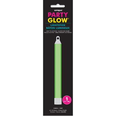 Green Glow Lightstick 15cm (Pk 1)  