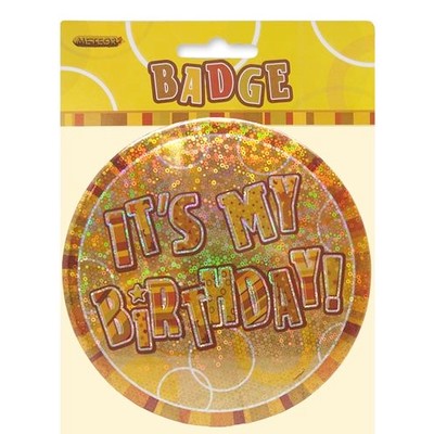 It's My Birthday Gold Badge Pk 1