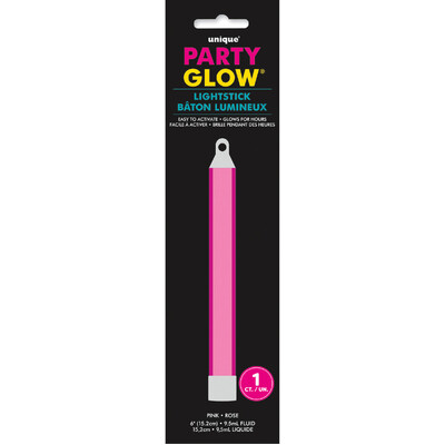 Pink Glow Lightstick 15cm (Pk 1)  