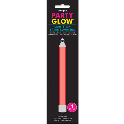 Red Glow Lightstick 15cm (Pk 1)  