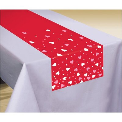 Valentine's Day Hearts Fabric Table Runner 33cm x183cm