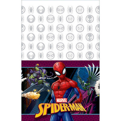 Spiderman Plastic Tablecover (243cm x 137cm) Pk 1