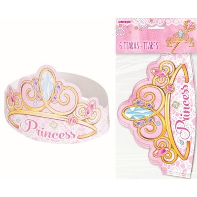 Pink Princess Tiara Party Favours Pk 6  