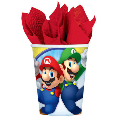 Super Mario Bros 9oz. Paper Cups Pk 8