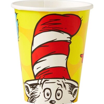 Dr Seuss Paper Cups 9oz 266ml (Pk 8)