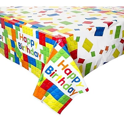 Building Blocks Party Plastic Tablecover