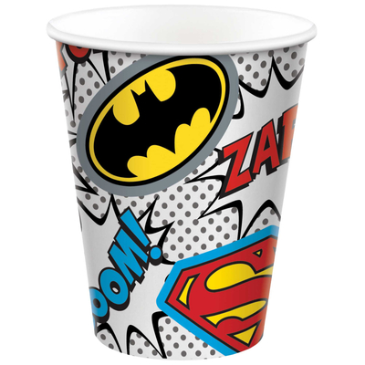 Justice League 9oz Paper Cups (Pk 8)
