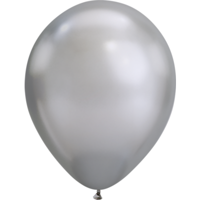 Chrome Silver Latex Balloons (11in. /30cm) Pk 100