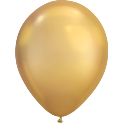 Chrome Gold Latex Balloons (11in. /30cm) Pk 100