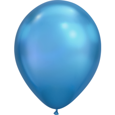 Chrome Blue Latex Balloons (11in. /30cm) Pk 100
