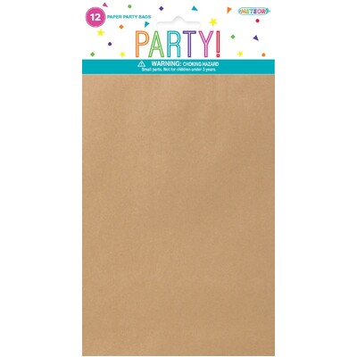 Kraft Brown Paper Party Bags Pk 12