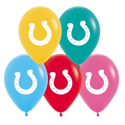 Assorted Colour Horse Shoe Latex Balloons (Pk 10)
