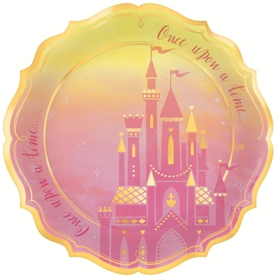 Disney Princess Once Upon A Time Round Paper Plates 10in Pk 8