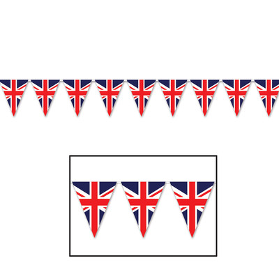 British Union Jack Pennant Flag Bunting Banner (3.6m)