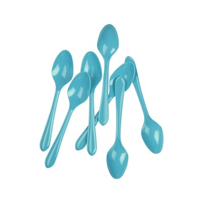 Electric Blue Plastic Spoons Pk 20