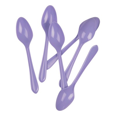 Lilac Lavender Plastic Spoons Pk 20
