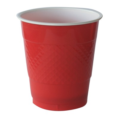 Apple Red 12oz. Plastic Cups Pk 20