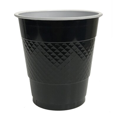 Black 12oz. Plastic Cups Pk 20