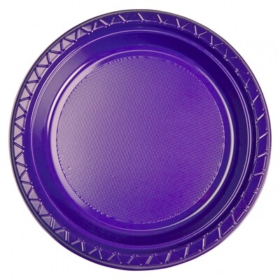 Purple 9in. Plastic Dinner Plates Pk 20