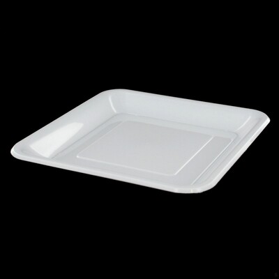 White Plastic Plates - Square 17cm Pk400