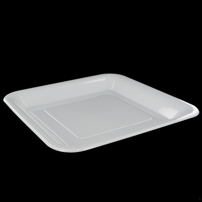 Superior White Square Banquet Plastic Plates 260mm Pk 200