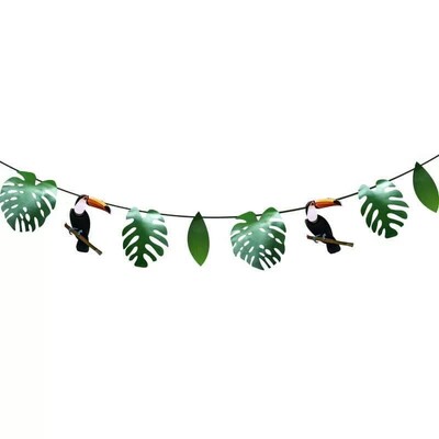 Palm Leaf & Toucan Bunting Banner Garland 3m