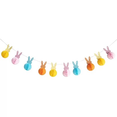 Easter Hanging Honeycomb Bunny Garland Decoration