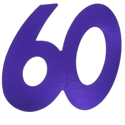 Cutout Large Foil 60 Purple Pk1 