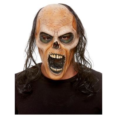 Full Face Latex Zombie Mask with Hair