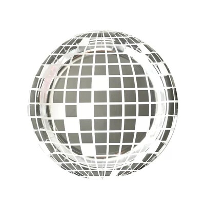 Disco Mirror Ball Paper Plates Round 23cm Pk 8
