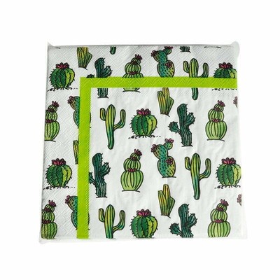 Cactus Paper Lunch Napkins 33cm Pk 20 Mexican Fiesta
