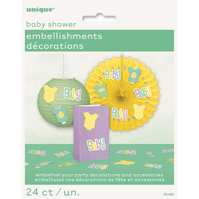 Baby Shower Embellishment Decorations  Pk 24
