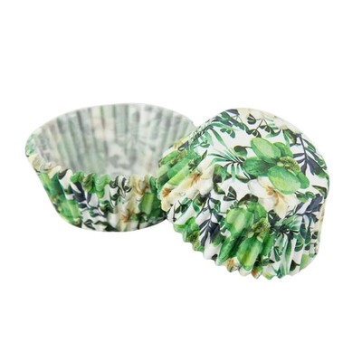 Flower & Foliage Paper Cupcake Cases Pk 40