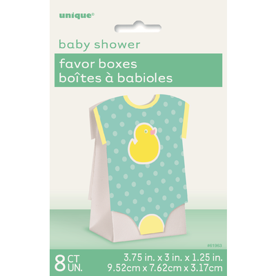 Green Baby Shower Favour Boxes Pk 8