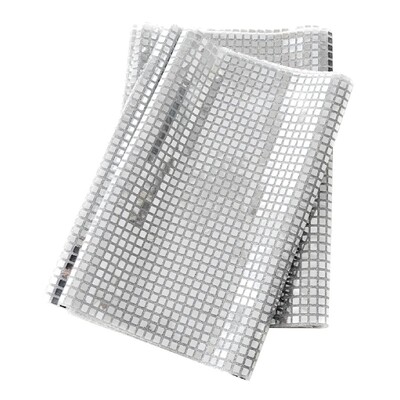 Silver Disco Table Runner 30cm x 180cm | Metallic Sparkly Fabric Table Decoration