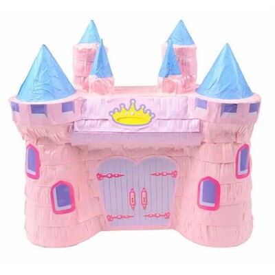 3D Princess Castle Piñata | Pink & Blue Birthday Party Piñata