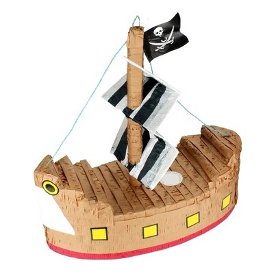 Pirate Ship Piñata Party Game – Fillable Pirate Birthday Party Decoration & Candy Pinata