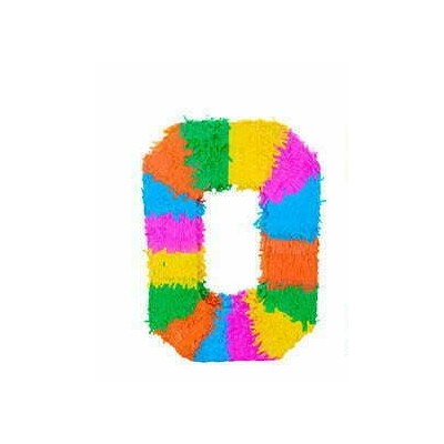 Number 0 Piñata | Colourful Birthday Party Number Piñata