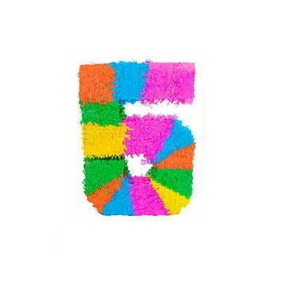 Number 5 Piñata | Colourful Birthday Party Number Piñata