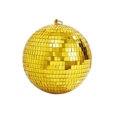 Gold Disco Mirror Ball 20cm Party Decoration