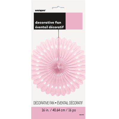 Light Pink Paper Fan Decoration (40cm) Pk 1