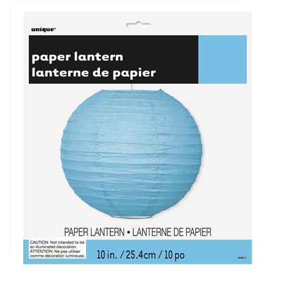 Pale Blue Decorative Paper Lantern (25cm) Pk 1