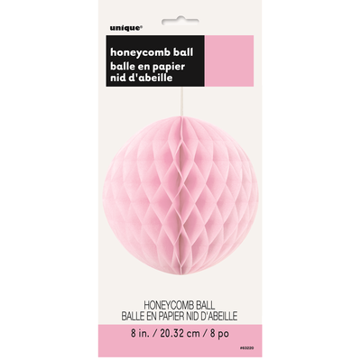 Light Pink Honeycomb Ball Decoration 20cm Pk 1