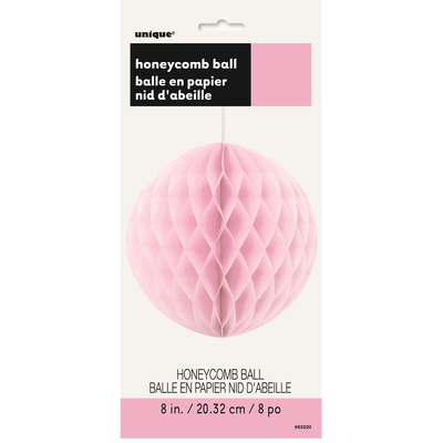 Pale Pink Honeycomb Ball Decoration (20cm) Pk 12