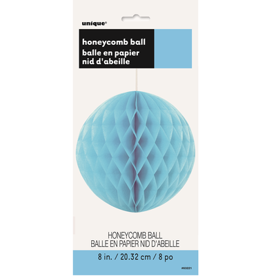 Pale Blue Honeycomb Ball Decoration (20cm) Pk 12