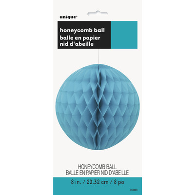 Decoration Honeycomb Ball Teal 20cm Pk12 Me
