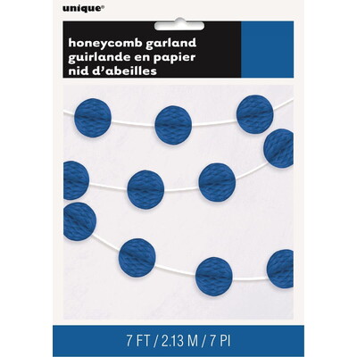 Royal Blue Mini Honeycomb Ball Garland 2.13m