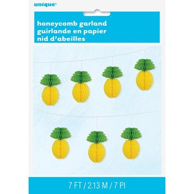 Pineapples Honeycomb Paper Garland Decoration (2.13m) Pk 1
