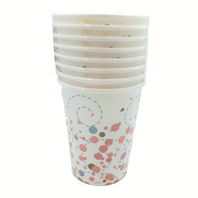 Rose Gold Sparkling Fizz 9oz. Paper Cups Pk 8