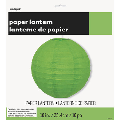 Lime Green Decorative Paper Lantern (25cm) Pk 12